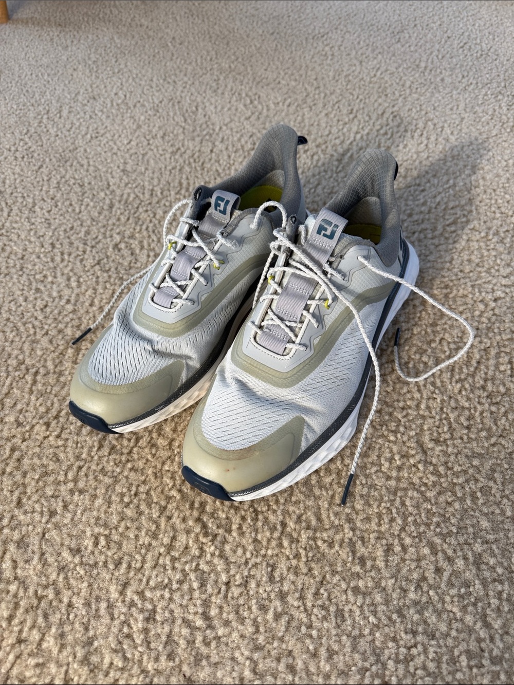 FootJoy Golf Sneakers in Light Gray and Olive Drab